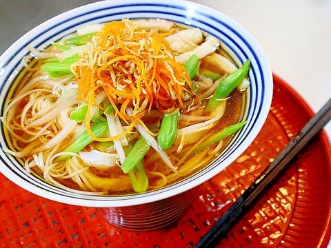 にゅうめん＊人参じゃこのっけ